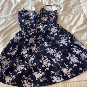 Light weight navy floral dress